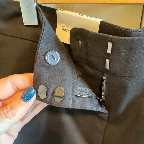 Gibson Latimer Black City Shorts Mid Rise Sz 12 - Picture 4 of 10